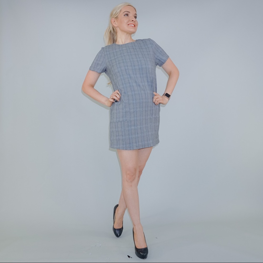 Grey Plaid Dress - Picture 6 of 11